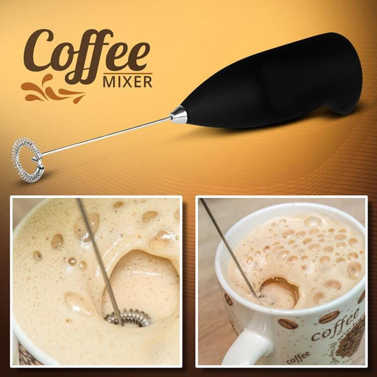 Coffee Milk Frother Egg Beater - Coffee Frother Foam Whisk Mixer Blender Stirrer - Mini Handy Electric Battery Op