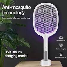 Rechargeable 2 in 1 Insect Killer Racket & Lamp