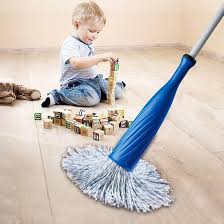 SUPERSTUD Moppers for Cleaning Floor 2 in 1 Dehydrated Floor Cleaning Mop Stick || Self-Wringing || Mopping Stick Microfiber Wet and Dry Mops for Home/Bathroom/Offfice/Kitchen - blue color