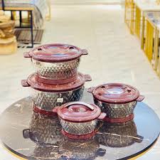 Hot Pot Set 4pcs glass cover