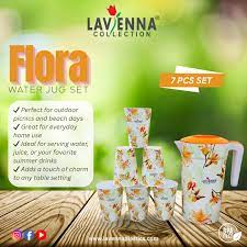 water jug set plastic 6 pc