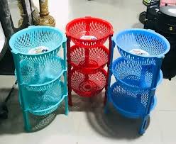vegetable rack - basket stand for kitchen - 3 layer basket -vegetable plastic rack premium quality- vegetable rack - 3 layer rack - plastic vegetable stand- multipurpose rack - fruits/vegetable rack -onion basket stand for kitchen - plastic rack
