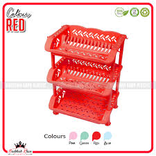 3 layers plate rack plastic