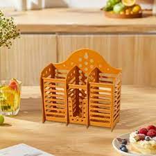 Wooden Spoon Holder Bamboo Spoon Chopsticks Storage Rack Holder