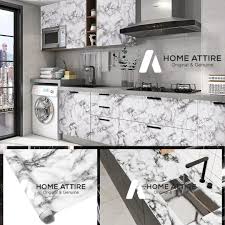 PVC Self Adhesive White Matt Marble